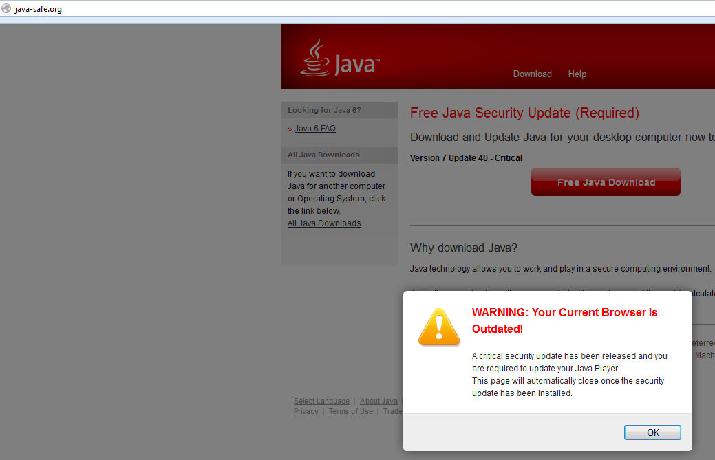 Is it safe to download java updates